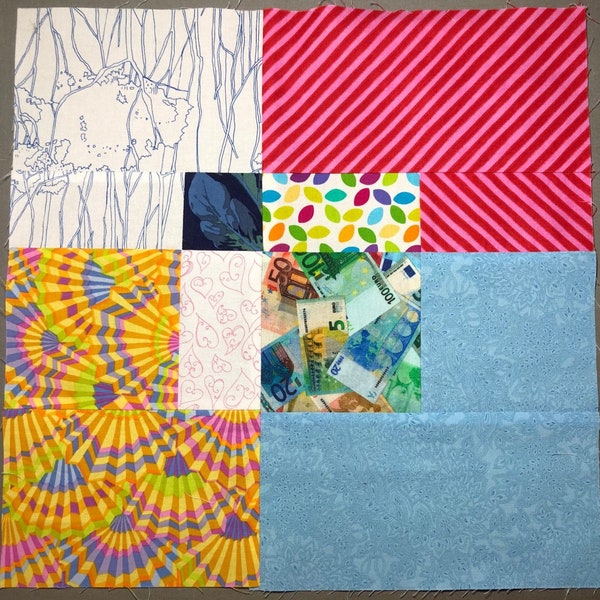 Lynne's Slashed Squares Quilt