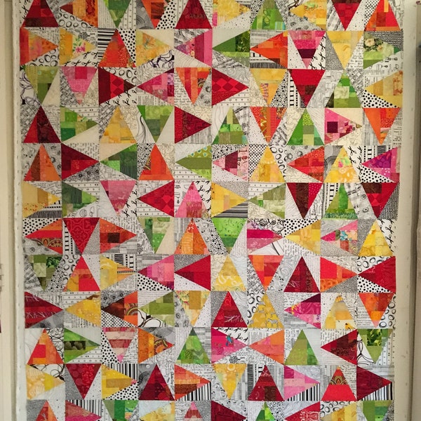 Lynne's Scrap Slab Triangle Quilts