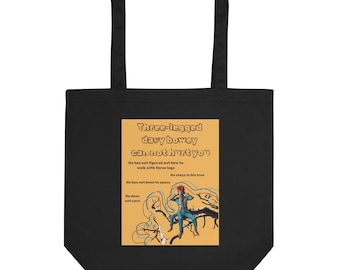 Bootleg David Bowie tote | 3 legged Davy Bowey can’t hurt you