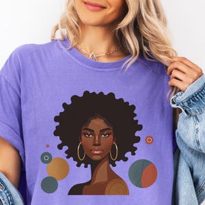 Sistas Afro American Shirt, Black History T-Shirt, Comfort Colors Melanin Queen Tee, Brown Skin Girl Gift, Afrocentric, African Woman Gift