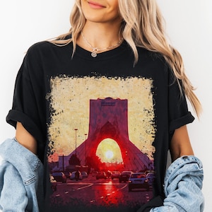 Azadi Tower T-Shirt, Persian Gift for Him, Persian Parent, Persian Tradition, Persian Friend Gift, Persian Symbols, Farsi Gift, Farsi Shirt