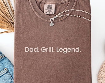 Dad Grill Legend Comfort Colors Shirt, Funny Backyard Dad BBQ Tee, Father's Day Gift for Dad, Grill Master T-Shirt, Mens BBQ Graphic Tee