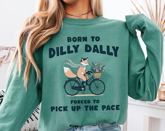 Koszulka z długim rękawem Chill Fox Comfort Colors, koszulka z grafiką Gen Z