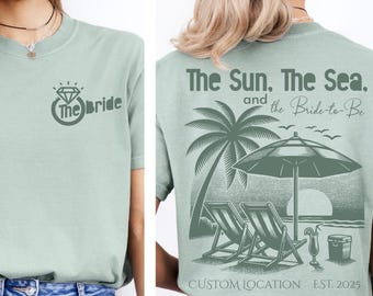 Personalized Bride-To-Be Tee, Custom Beach Bach Trip T-Shirt, Bachelorette Weekend Shirt, Nash Bash Tee, Winery Bachelorette, Bride Squad