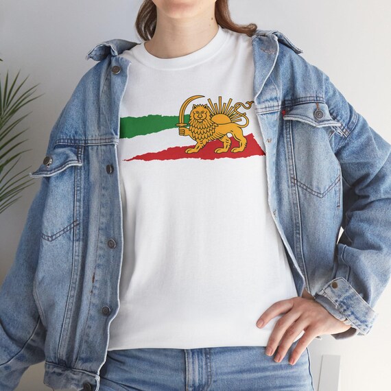 State Flag of Iran Women's Fashion Long Sleeve T Shirts Tops
