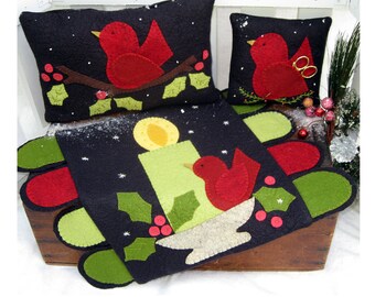 by Cleo And Me Patterns Wool Felt Kit For Little Scaredy Cat Penny Rug