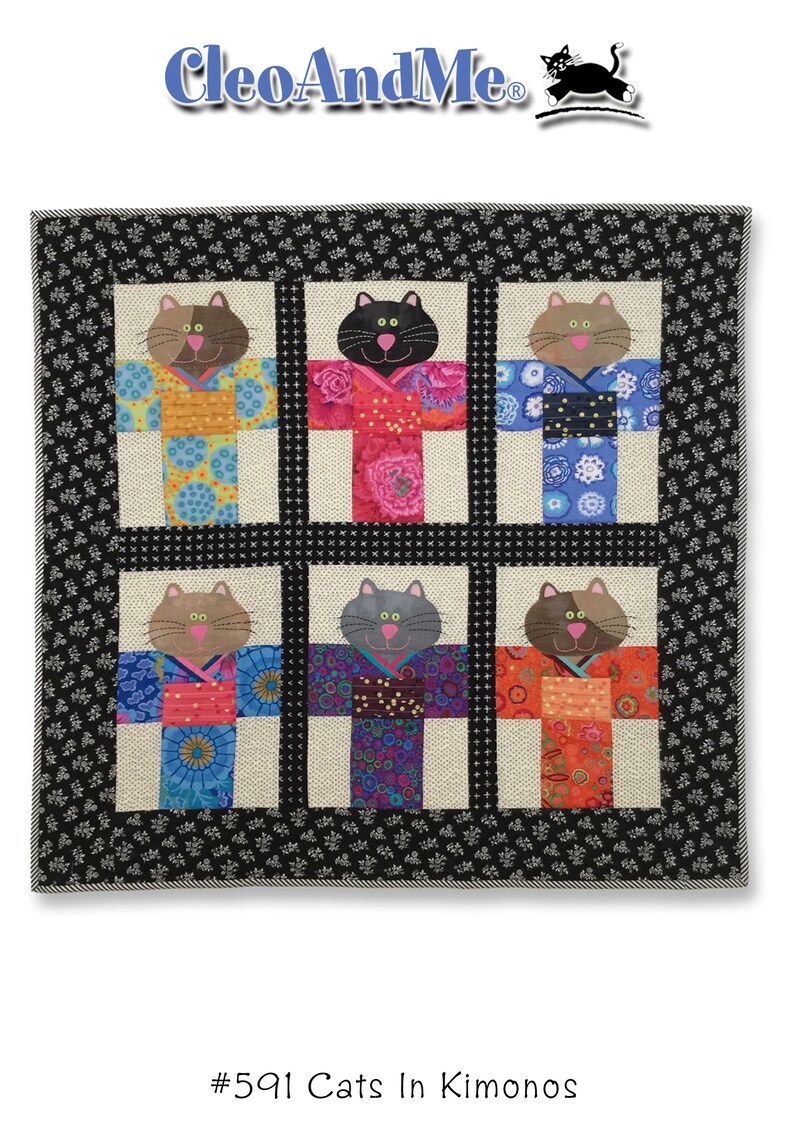 Cats In Kimonos Quilt PATTERN By Cleo and Me Patterns Etsy