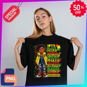 I Am A Black Kid Png, Magical Black Kid Png, Black History Month, Smart Black Kid Png, African American Kid Png Black Pride