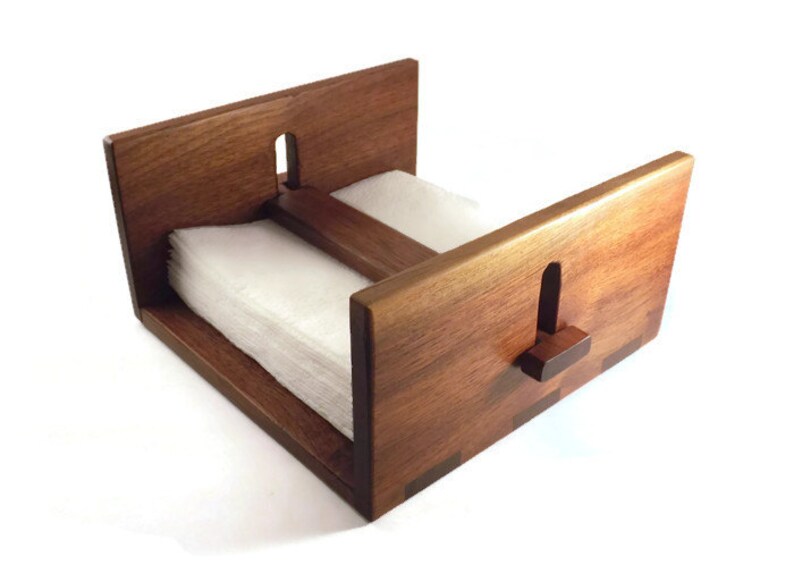 Teakwood Modern Napkin Holder Paper Napkin Holder Wooden Etsy