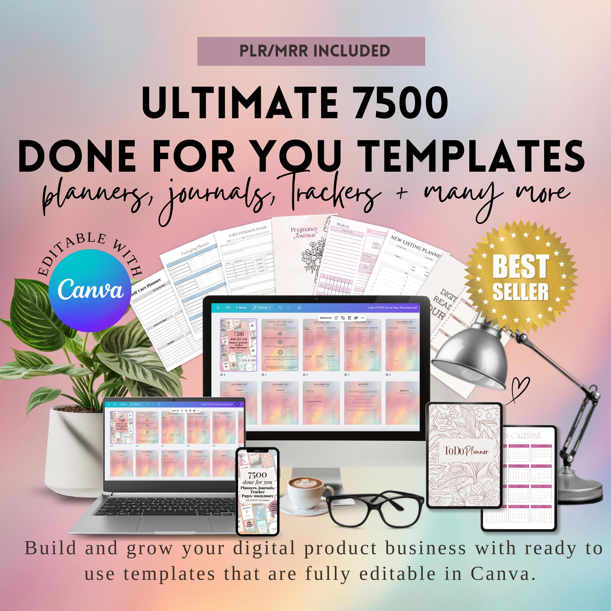 7500+ Canva Templates Bundle | PLR MRR Digital Products | Editable ...