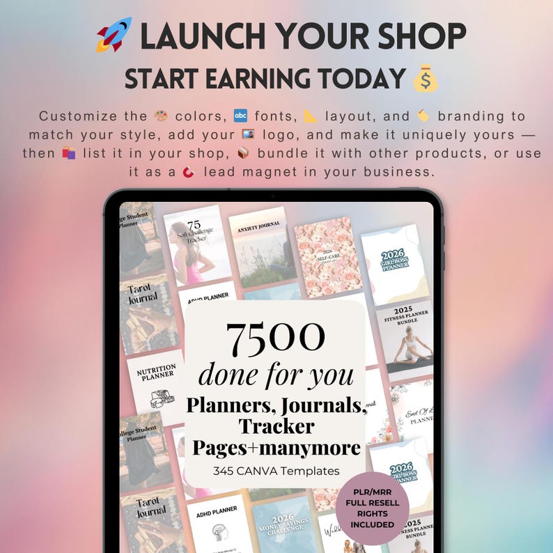7500+ Canva Templates Bundle | PLR MRR Digital Products | Editable ...
