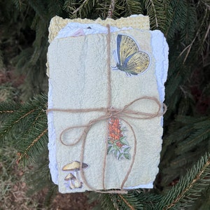 Papel hecho a mano, artesanal, papel reciclado, cartas de amor, set de papel