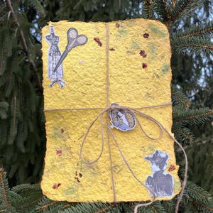 Papel hecho a mano, artesanal, papel reciclado, cartas de amor, set de papel