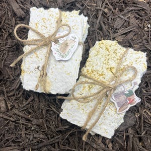 Papel hecho a mano, artesanal, papel reciclado, cartas de amor, set de papel