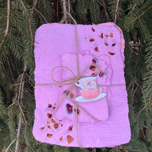 Papel hecho a mano, artesanal, papel reciclado, cartas de amor, set de papel
