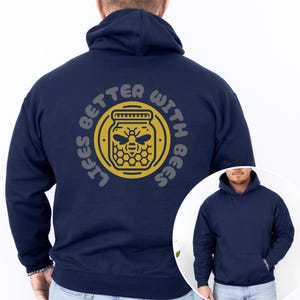 Bee Lover-hoodie, Save the Bees-trui, honingbij grafisch sweatshirt, cadeau voor imkers, op de natuur geïnspireerde bestuiver hoodie