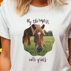 Comfort Colors Horse Therapist T-shirt, Equestrian Gift for Horse Lover Unisex Tee, Barn Shirt, Equine Lover Birthday Gift, Horseback Riding