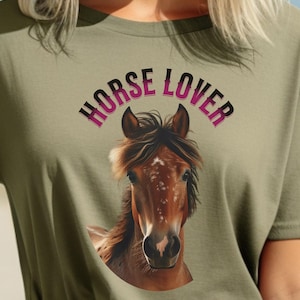 Comfort Colors Horse Lover T-shirt, Equestrian Gift for Horse Girl Unisex Tee, Barn Shirt, Equine Lover Birthday Gift, Horseback Riding Top