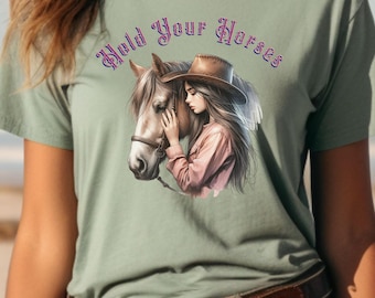 Comfort Colors Horse T-Shirt: Equestrian Gift, Western Tee