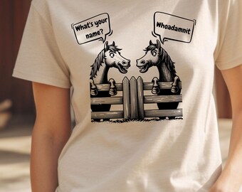 Comfort Colors Rolig häst-T-shirt: Ridsportgåva