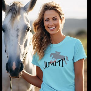 Comfort Colors Horse Lover Hunter Jumper T-shirt, Equestrian Gift Unisex Tee, Barn Shirt, Equine Lover Birthday Gift, Horseback Riding Top