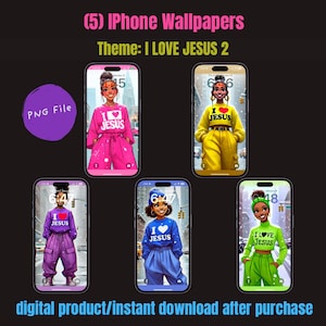 カラフルで楽しいiPhone 15 Pro Maxの壁紙モバイルデジタルアートかわいい黒人の女の子iPhone 16 Pro Maxの壁紙モダンでかわいい黒人の女の子iPhone