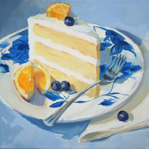 Print of Orange Cake Slice!  Perfect gift for birthday or anniversary! Signed and Numbered