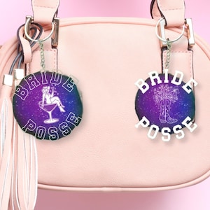 Bag Charm Keychain Wedding Party Gift Idea for Bridesmaid Bridal Party Proposal Gift Keychain Gift From Bride Acrylic Keychain Bride Posse