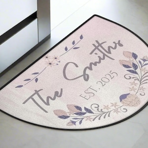 Welcome Mat Personalized Doormat Wedding Gift Est Date Floor Mat For Entryway Rug Family Name Wedding Gift Idea Door Mat With Name Date Gift