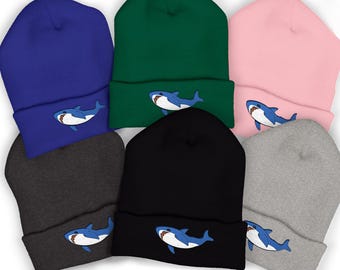 Bestickte Blåhaj Beanie