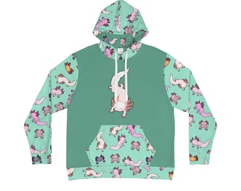 Mint Axolotl-hoodie
