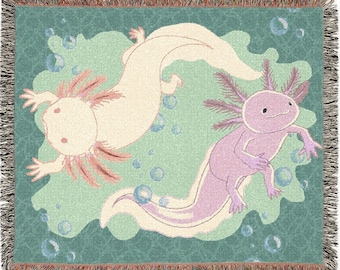 Axolotl Woven Blanket
