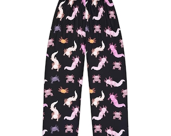 Pantalon De Pyjama Femme Noir Axolotl