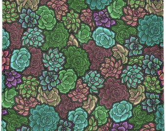 Succulent Throw Blanket