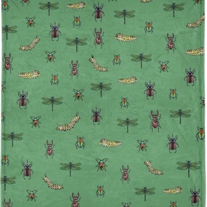 Green Bug Throw Blanket