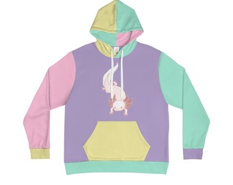 Pastelkleurige Axolotl-hoodie