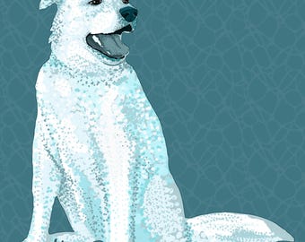 Digital Pet Full Body Portrait Commission (Custom Artwork)