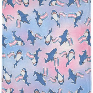Blåhaj Trans Pride Throw