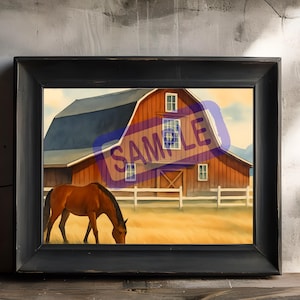 Set of 3 Farm Landscape Watercolor Prints – Rustic Wall Art for Home, Kitchen, or Farmhouse Decor – Digital Download