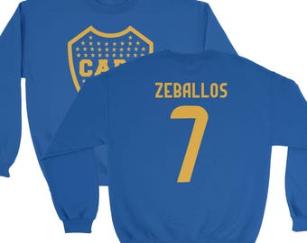 Argentina Football Boca Star Player, Zeballos #7 Jersey Inspired, Soccer Shirt, Football Shirt, Soccer Jersey, Football Jersey