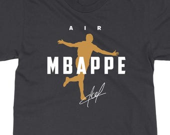 Air Mbappe #10 Inspired Personalized Design, Madrid Star Player Tribute Style Graphic Tee, Custom Gift For Soccer Fans Unisex T-Shirt