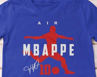 Air Mbappe #10 France Soccer Star Jersey Style Shirt, Football Graphic Tee Soccer Personalized, Kylian Custom Gift For Sports Fan T-Shirt