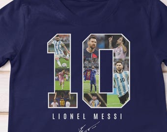 Messi #10 Collage Tribute Shirt, Personalized Argentina Retro Graphic Tee, Sports Soccer Football Jersey Custom Gift For Soccer Fans T-Shirt