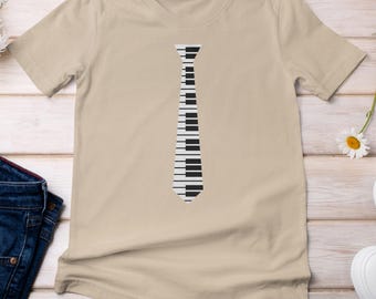 Neck Tie Piano Music Player Design, Funny Musician Gift, Funny Shirt, Funny Sweatshirt, Piano Lover Tee, Youth Sizes Available