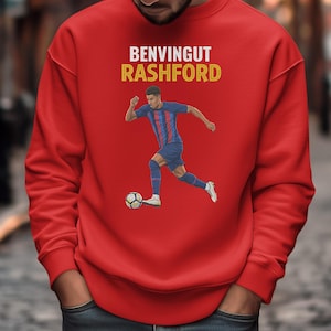 Benvingut Rashford Inspired Personalized Shirt, Barcelona Soccer Star Player Tribute Jersey Style, Soccer Fans Graphic Tee Unisex T-Shirt