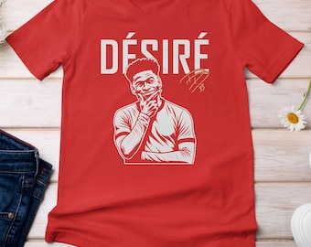 Doue Vintage Style Face Design, Paris Soccer Star Player Inspired Tribute, Football Jersey Personalized Shirt, Custom Gift for Paris Fans