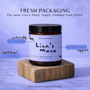 Organic Lion’s Mane Mushroom Extract Powder for Coffee, Tea & Smoothies