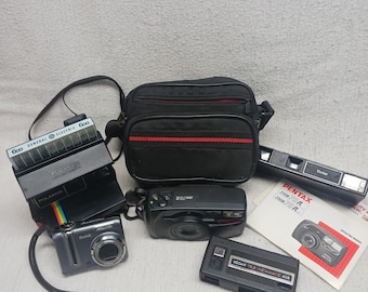 Vintage Camera Collection: Polaroid, Pentax, Kodak, Vivitar -