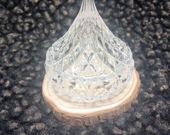 Vintage Hershey's kiss Crystal cut candy dish