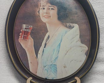 Coca-Cola tin serving tray "Flapper Girl"